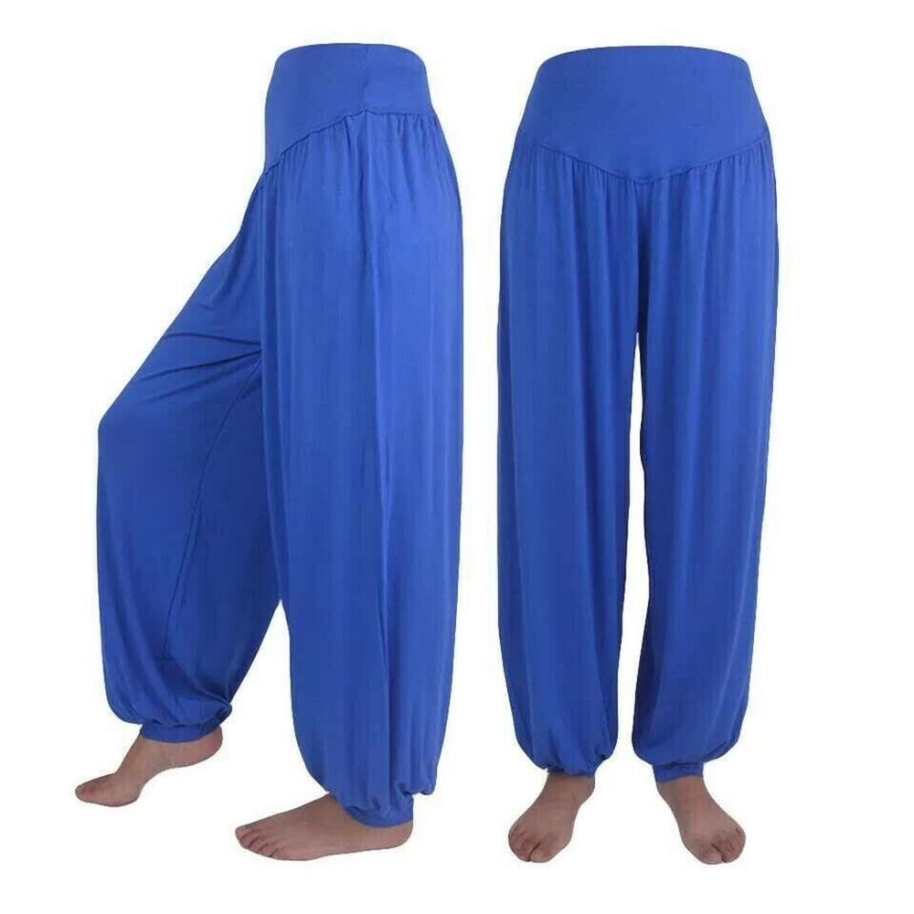 Los Angeles Boutique Blue Soft Lounge Jogger Harem Pants Casual Beach Sleep M